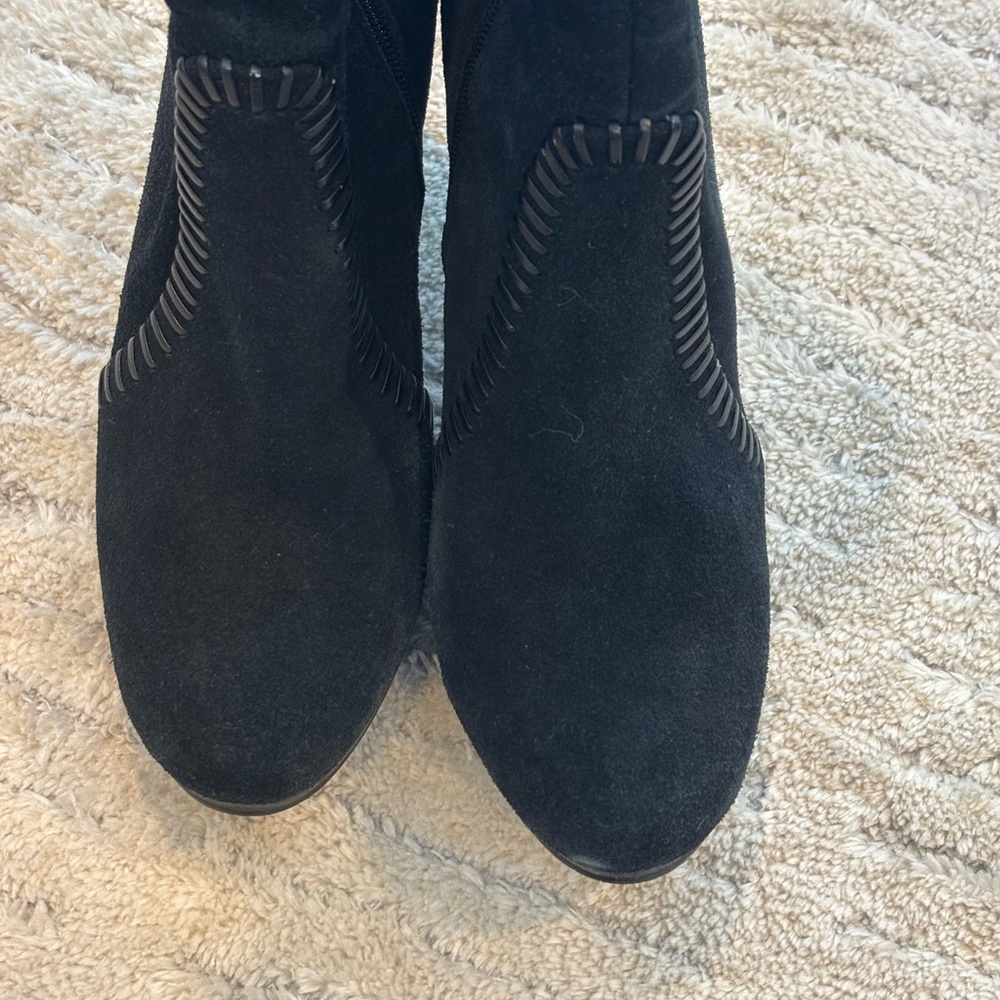 Dolce & Gabbana Suede Embroidered Butterfly Leather Fur Lined Boots 40 025 - Picture 8 of 10